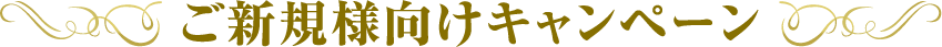 ご新規様向けキャンペーン