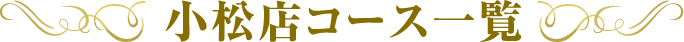 テラピ小松店コース一覧